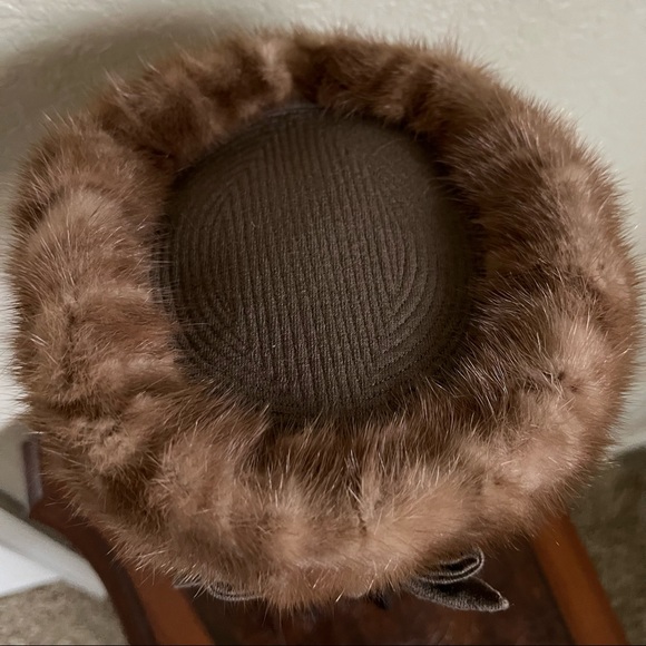 Vintage 1960’s Montaldo’s Mink Fur Pillbox Hat - Picture 9 of 14